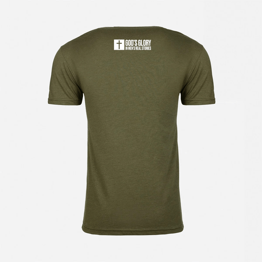 Be The Man You Needed When You Were Younger T-Shirt (Military Green) - God's Glory In Men's Real Stories