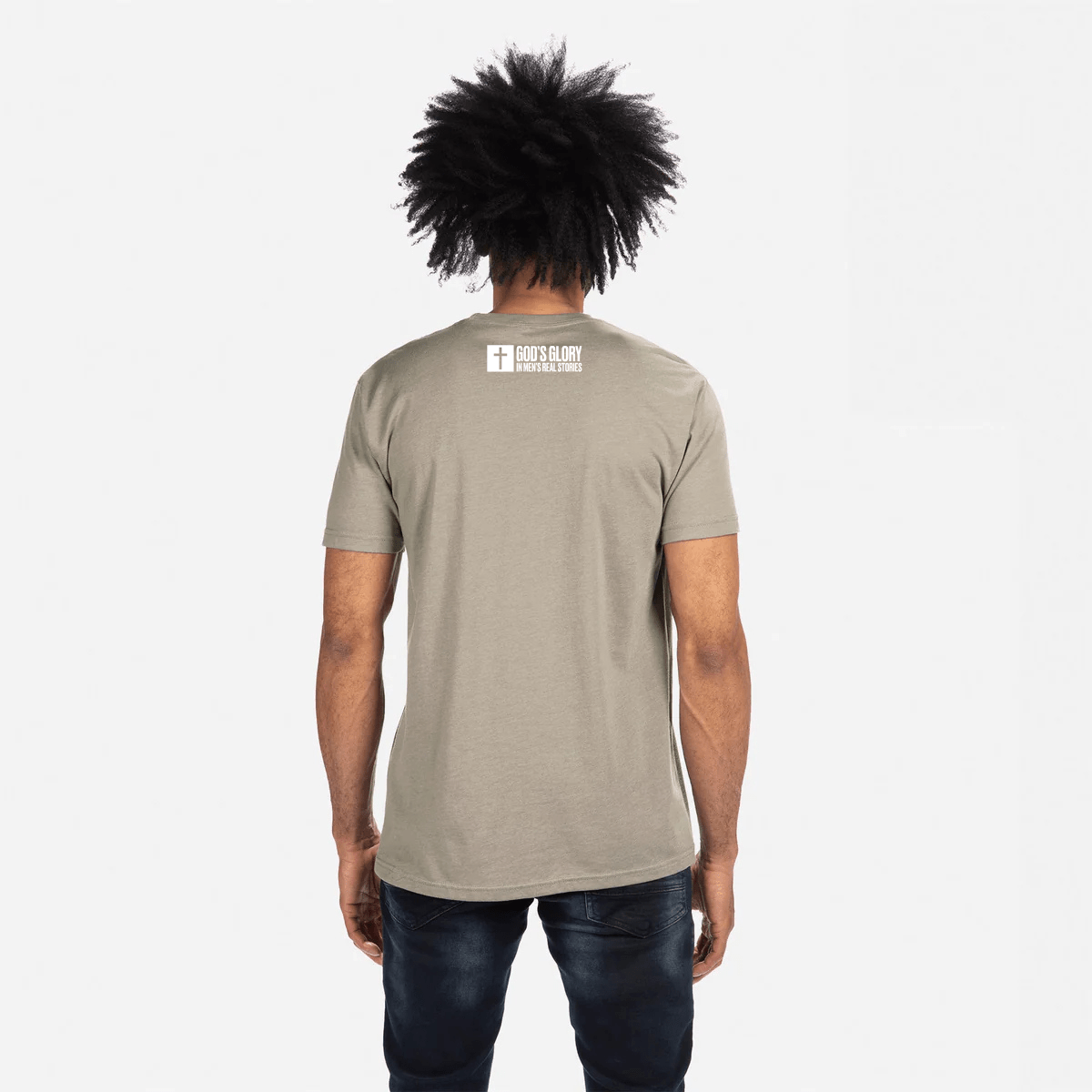 Be The Man You Needed When You Were Younger T-Shirt (Stone Gray) - God's Glory In Men's Real Stories